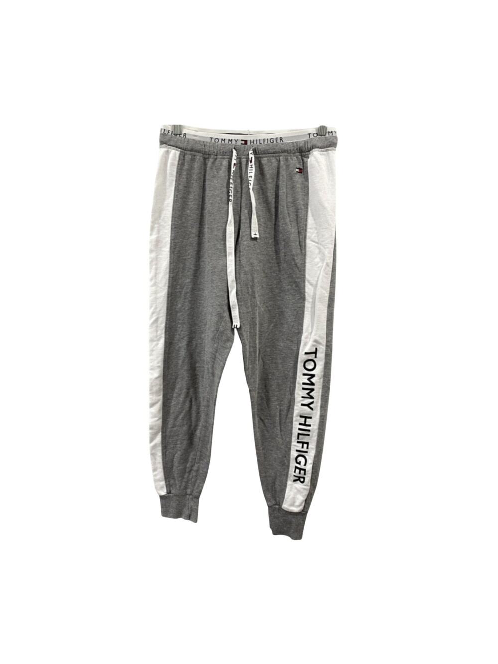 Tommy Hilfiger Gray Jogger Sweatpants Side Logo Size Small
